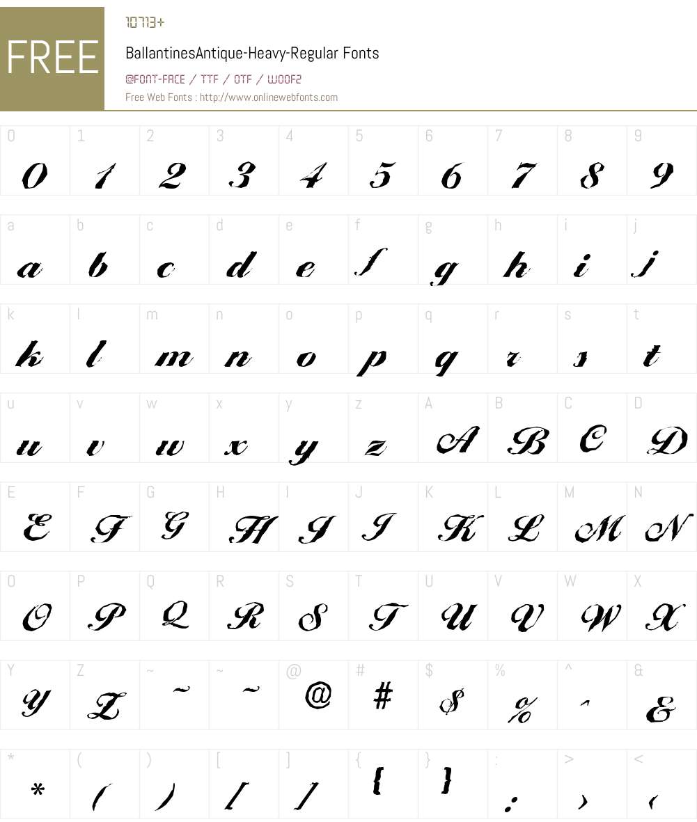 BallantinesAntique-Heavy Font Screenshots