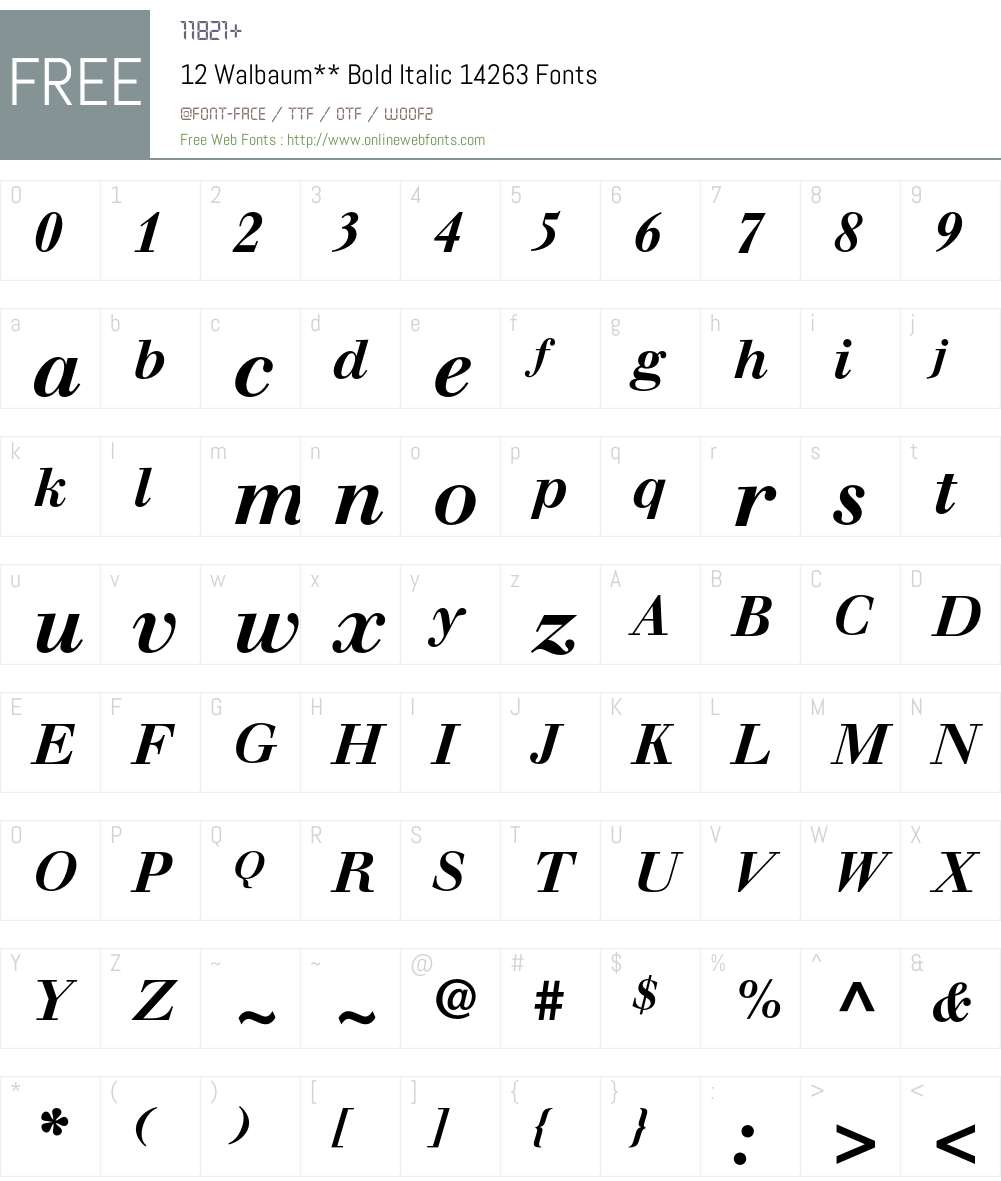 Walbaum Font Screenshots