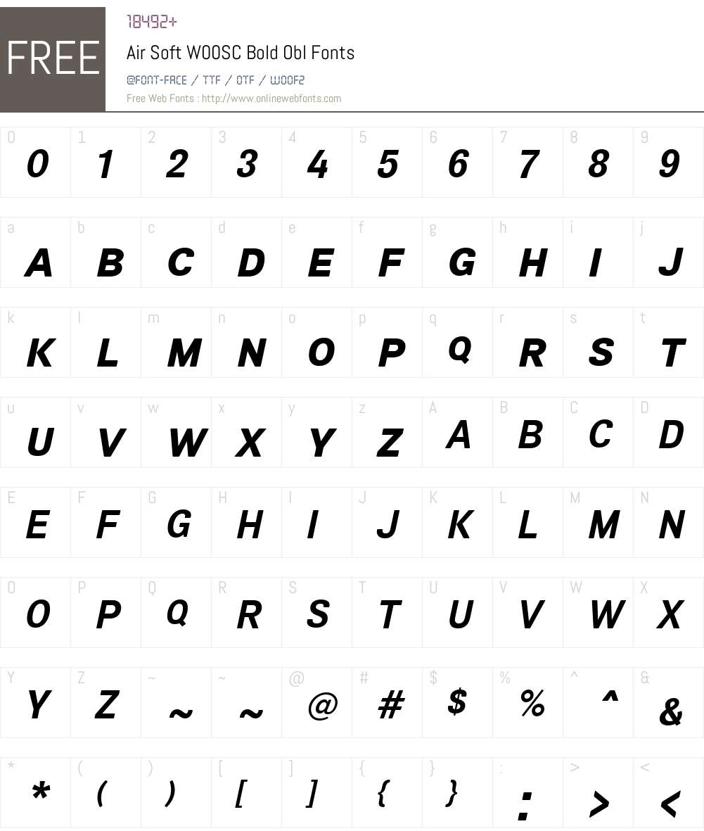 Air Soft Font Screenshots