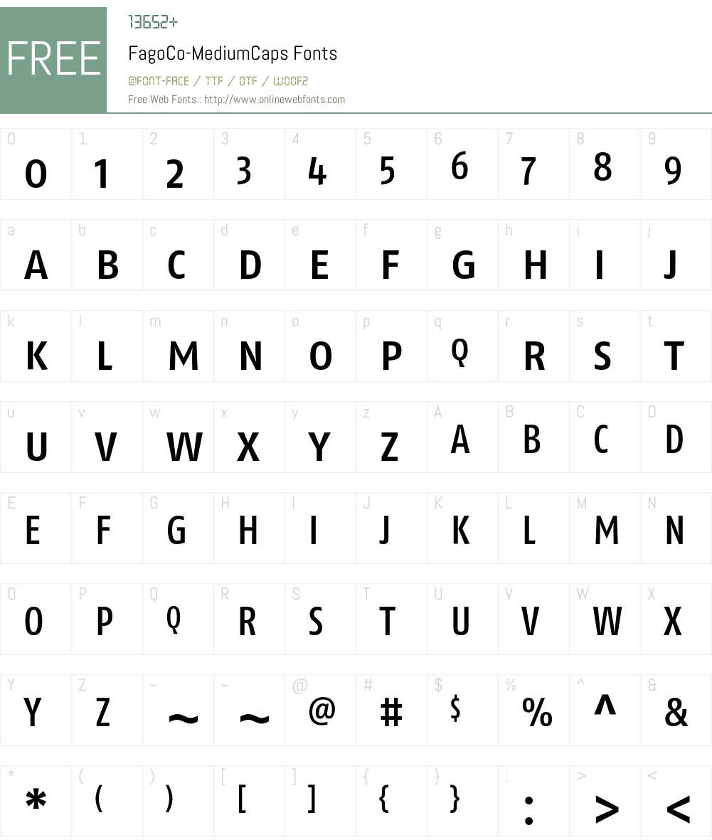 FagoCo Font Screenshots