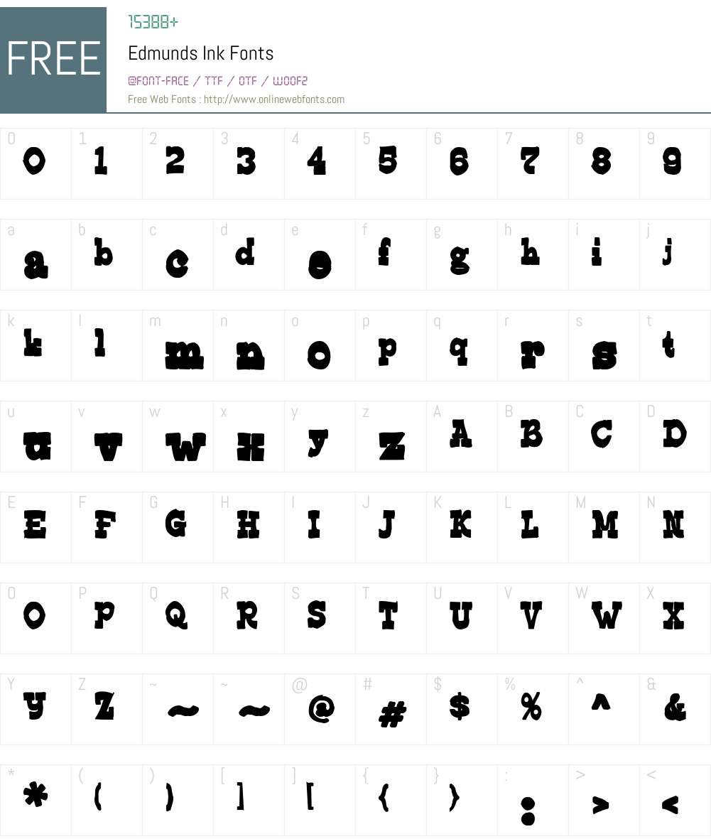 Edmunds Ink Font Screenshots