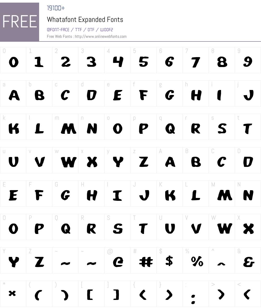 Whatafont Expanded Font Screenshots