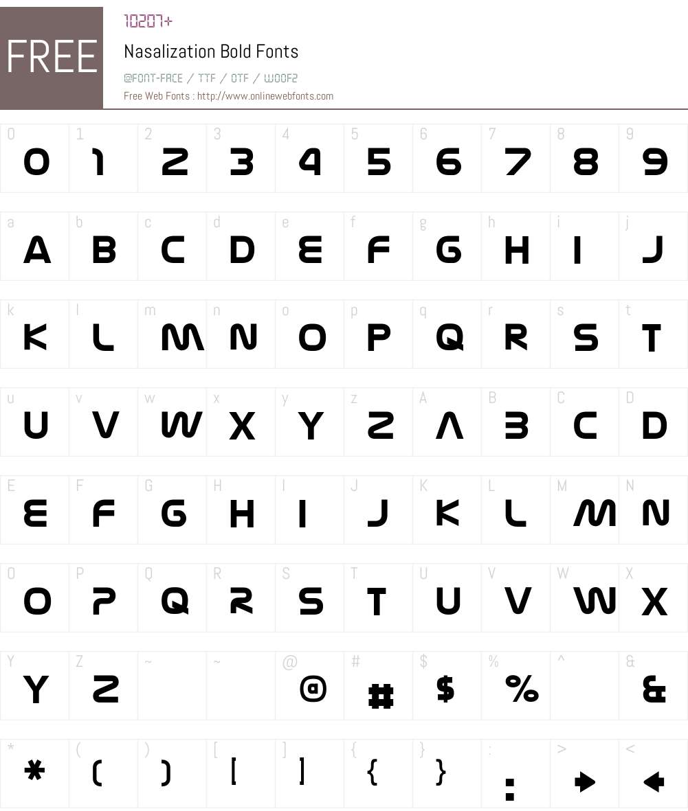 Nasalization Font Screenshots