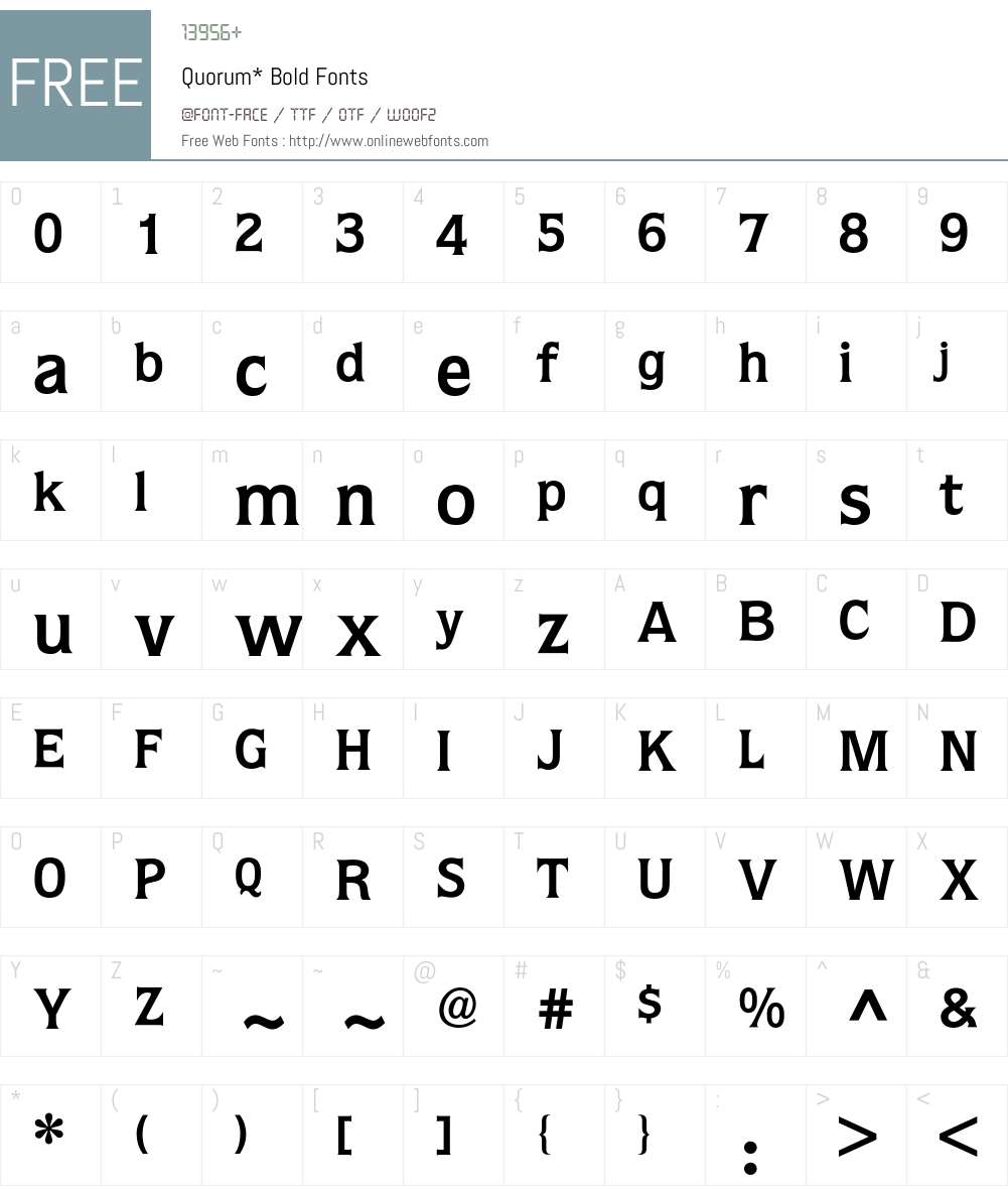 Quorum BQ Font Screenshots