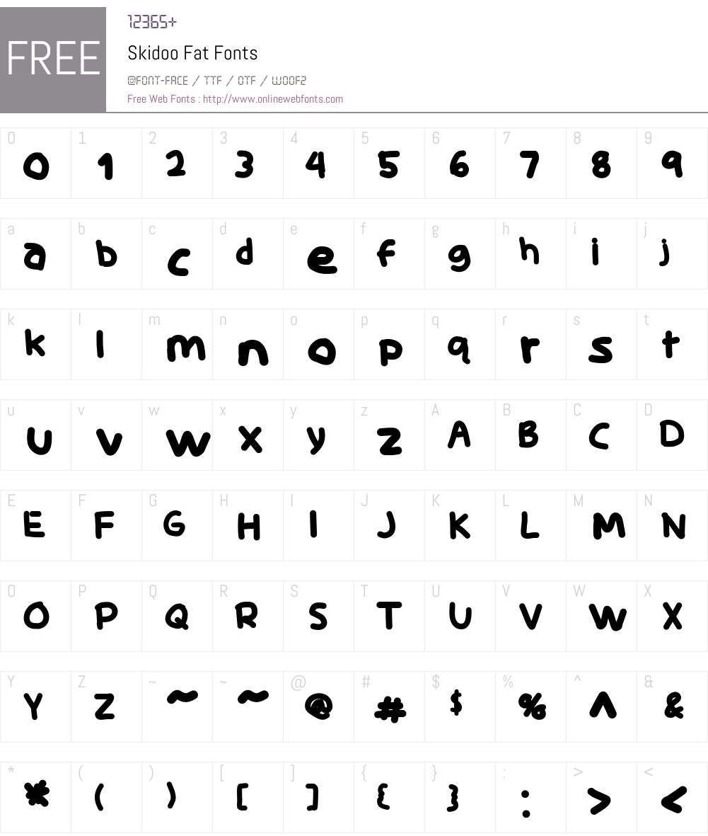 Skidoo Font Screenshots