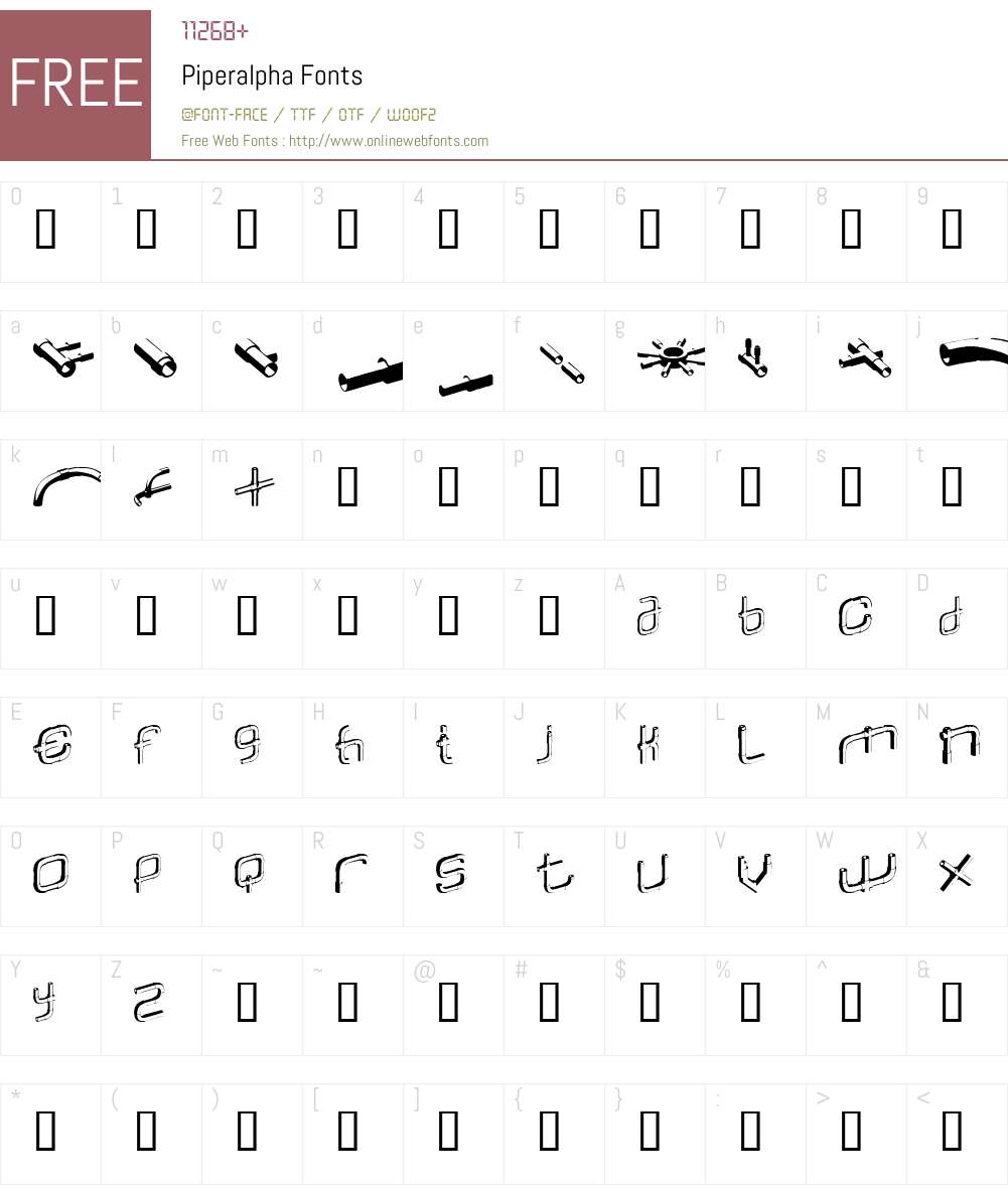 Piperalpha Font Screenshots