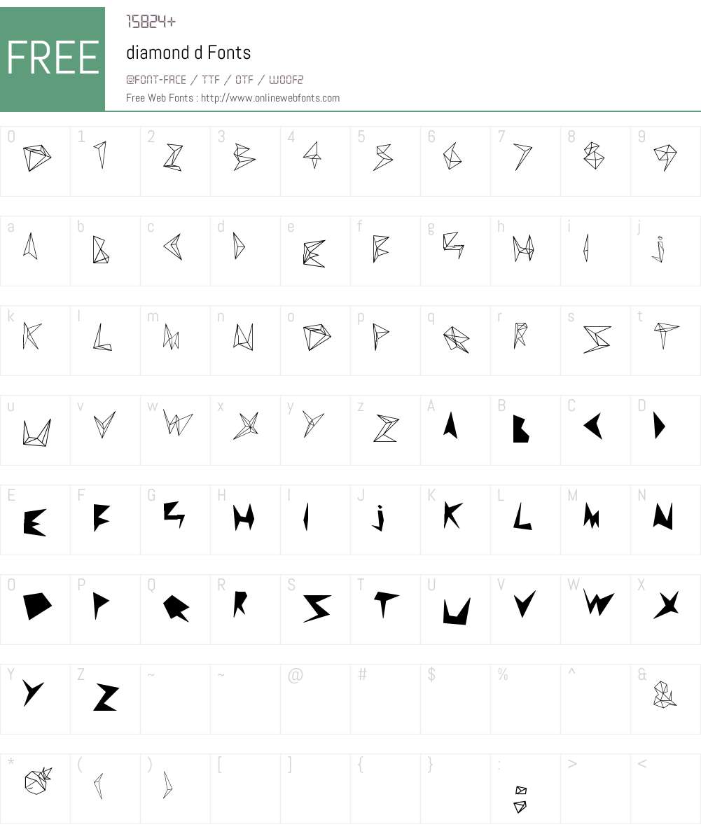 diamond d Font Screenshots