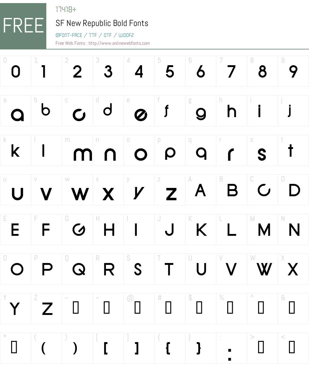 SF New Republic Font Screenshots