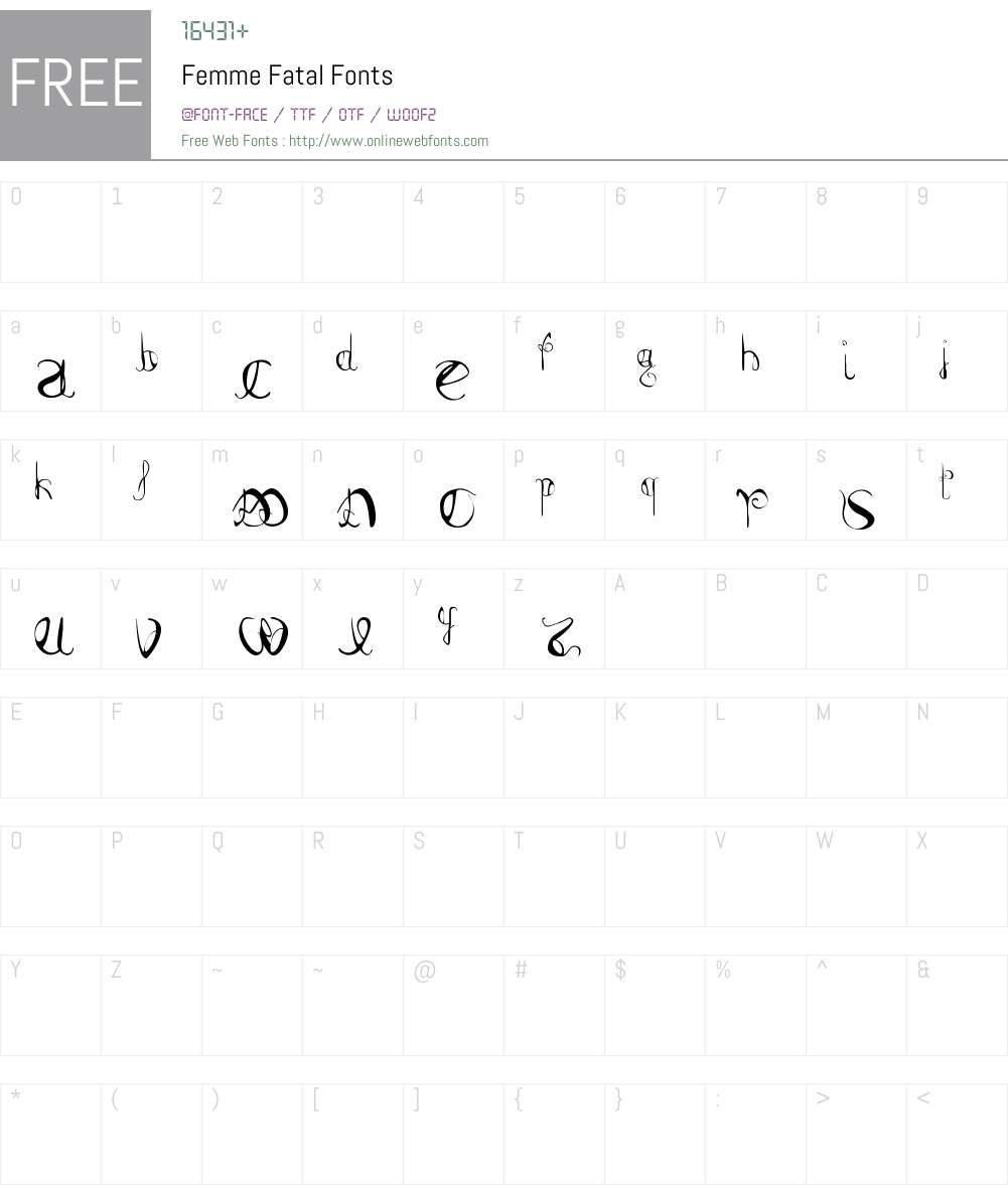 Femme Fatal Font Screenshots