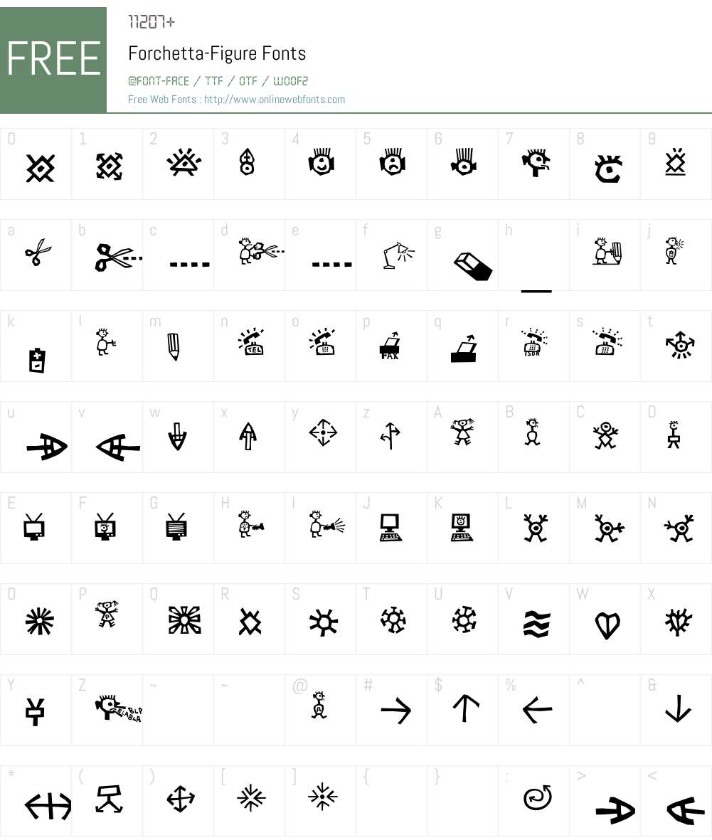 Forchetta-Figure Font Screenshots