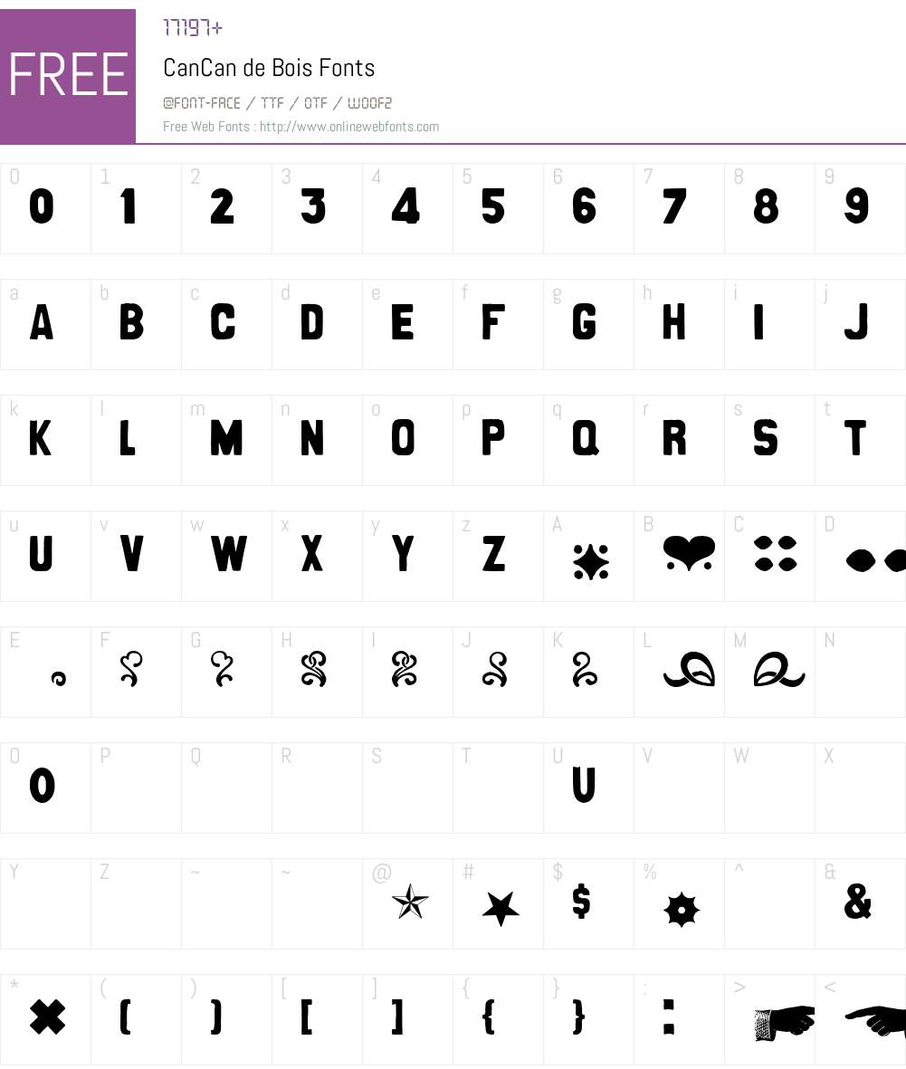 CanCan de Bois Font Screenshots