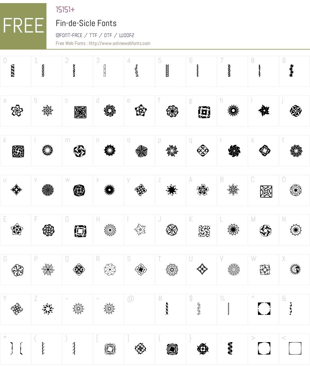 FindeSicleW95-Reg Font Screenshots