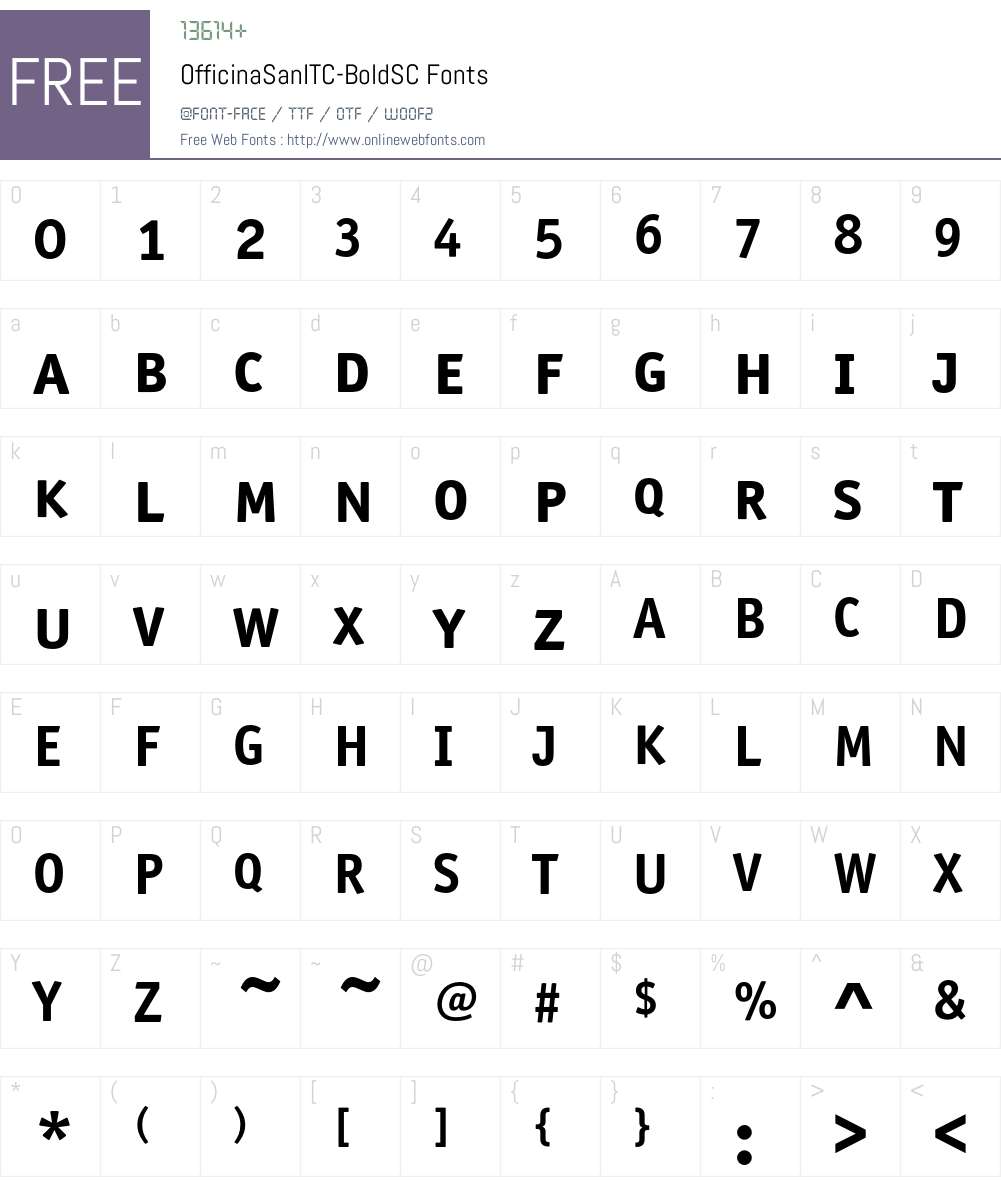 OfficinaSanITC Font Screenshots