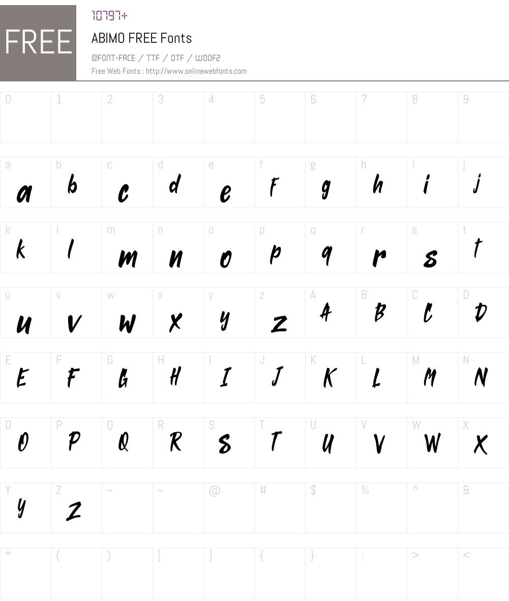 ABIMO FREE 1.000 Fonts Free Download - OnlineWebFonts.COM