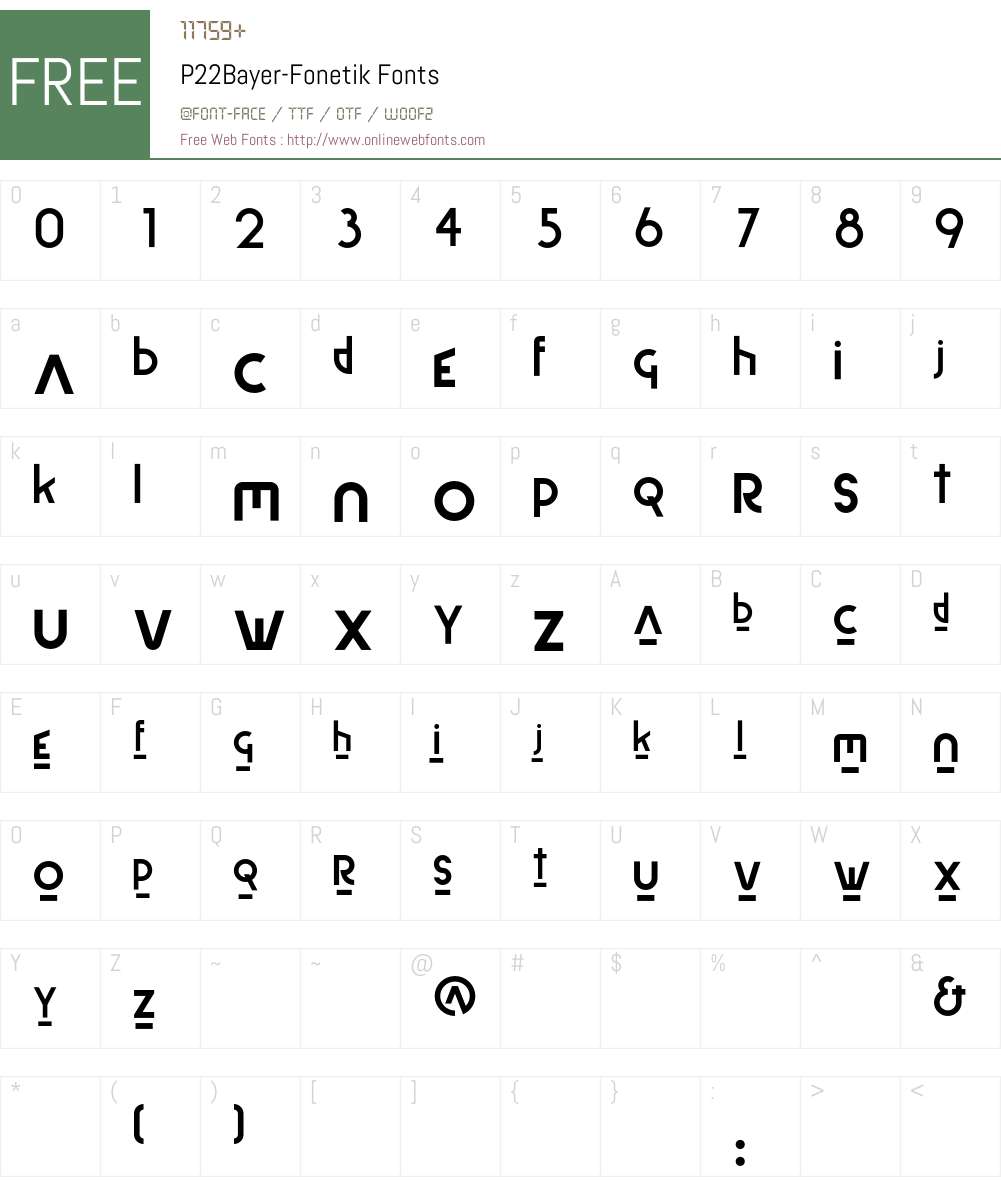 P22Bayer Font Screenshots