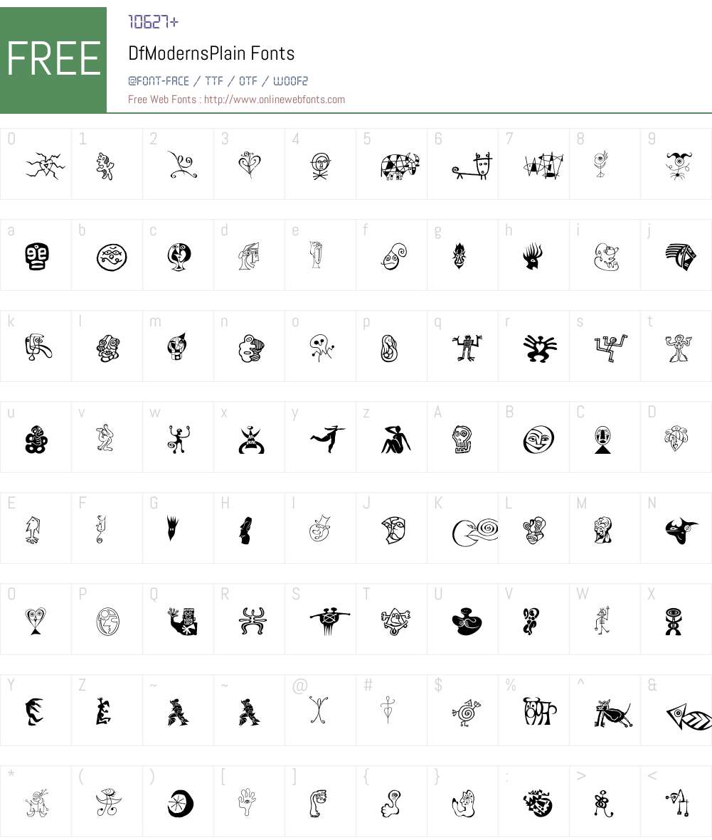 DfModerns Font Screenshots