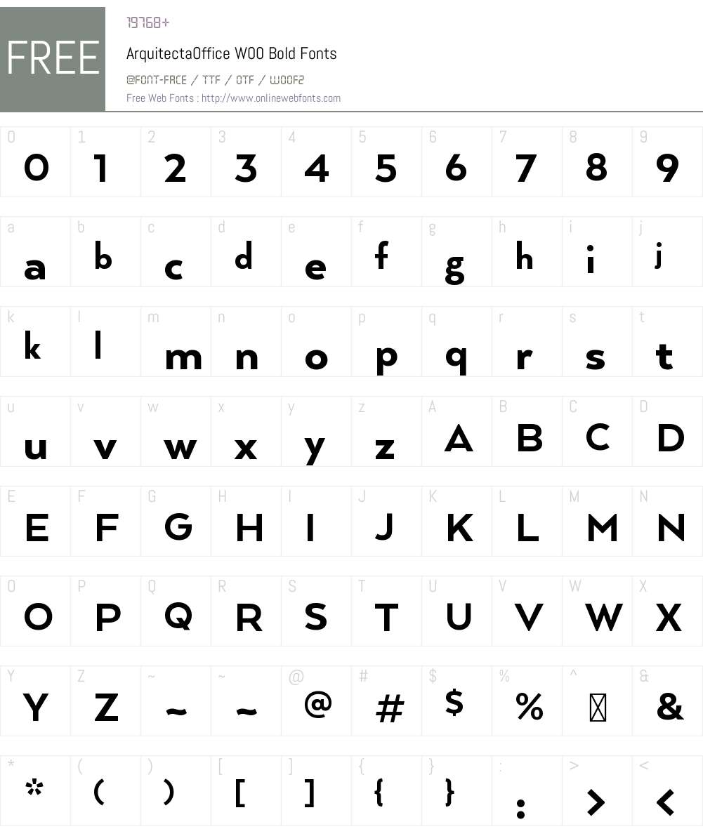 ArquitectaOfficeW00-Bold Font Screenshots