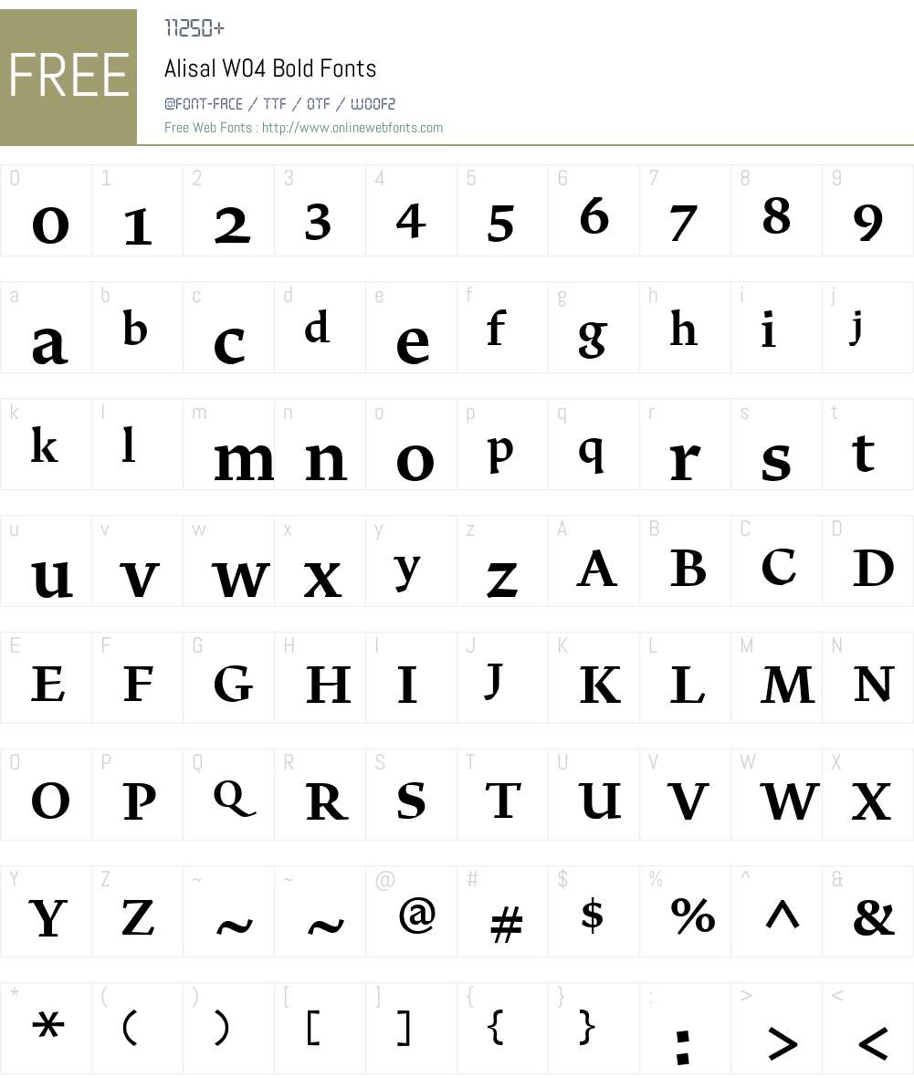 Alisal Font Screenshots