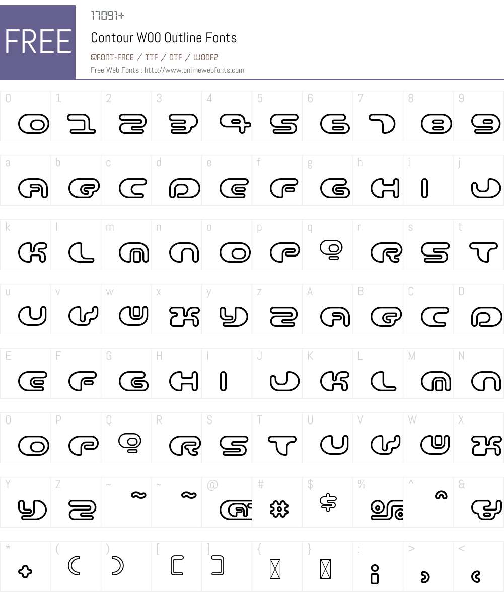 ContourW00-Outline Font Screenshots