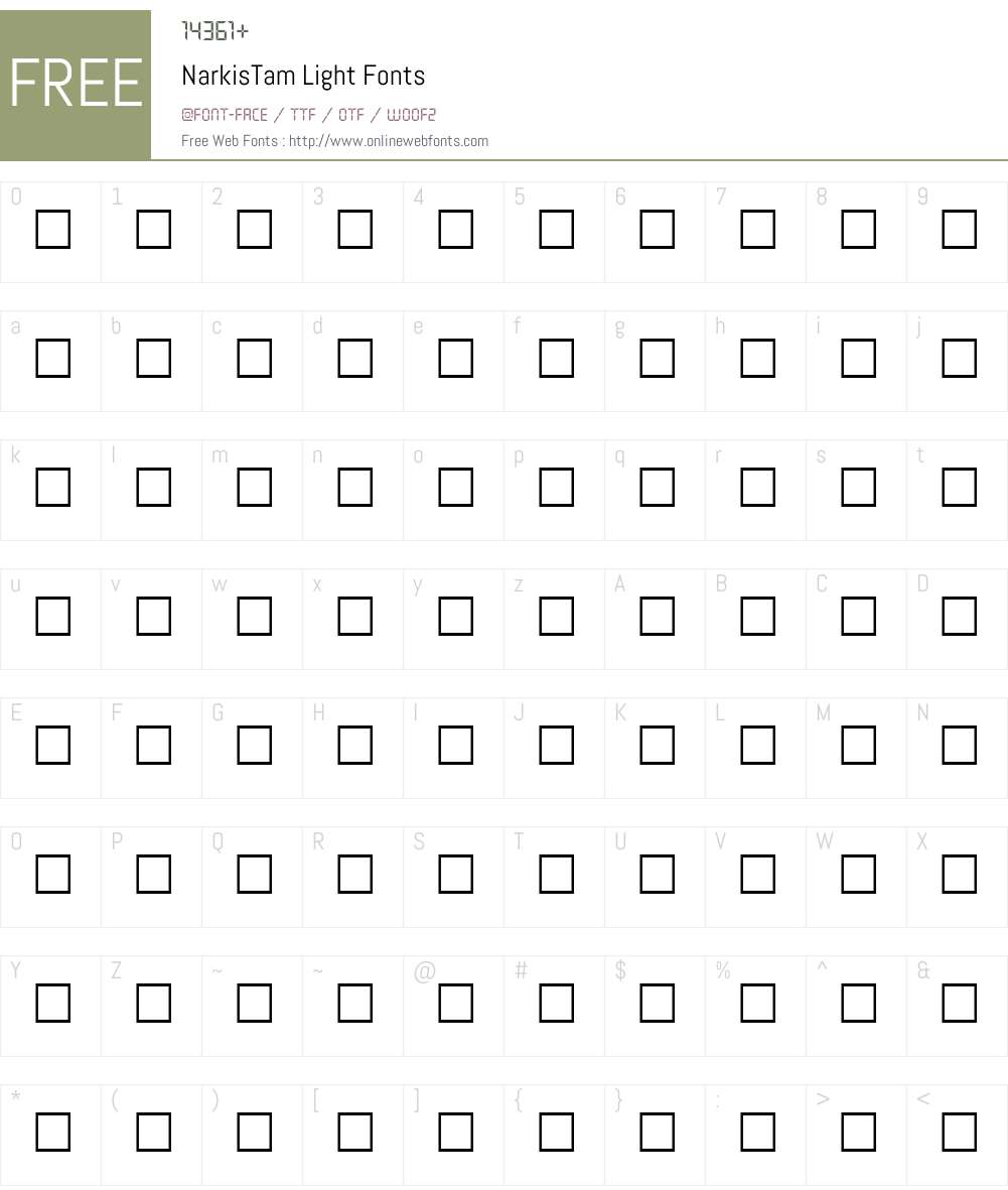 NarkisTam Light Font Screenshots