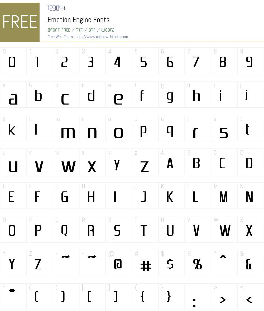 Emotion Engine Font Screenshots
