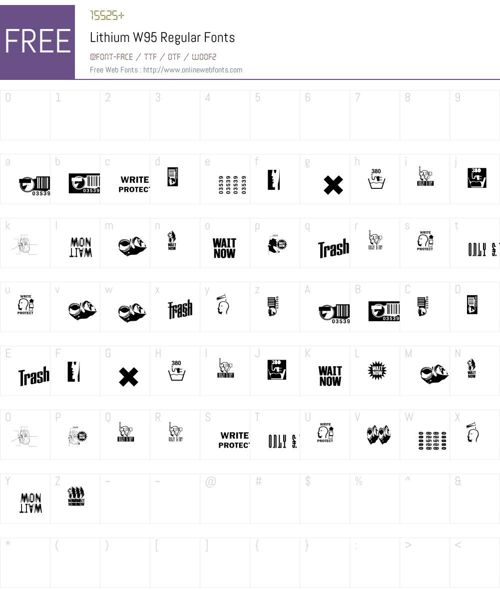 Lithium Font Screenshots
