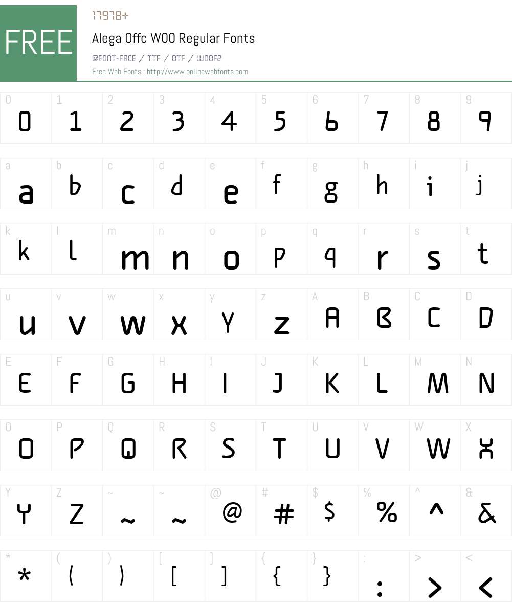 FF Alega Font Screenshots