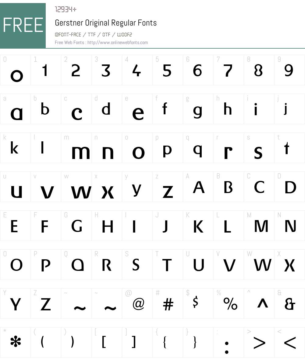 Gerstner BQ Font Screenshots