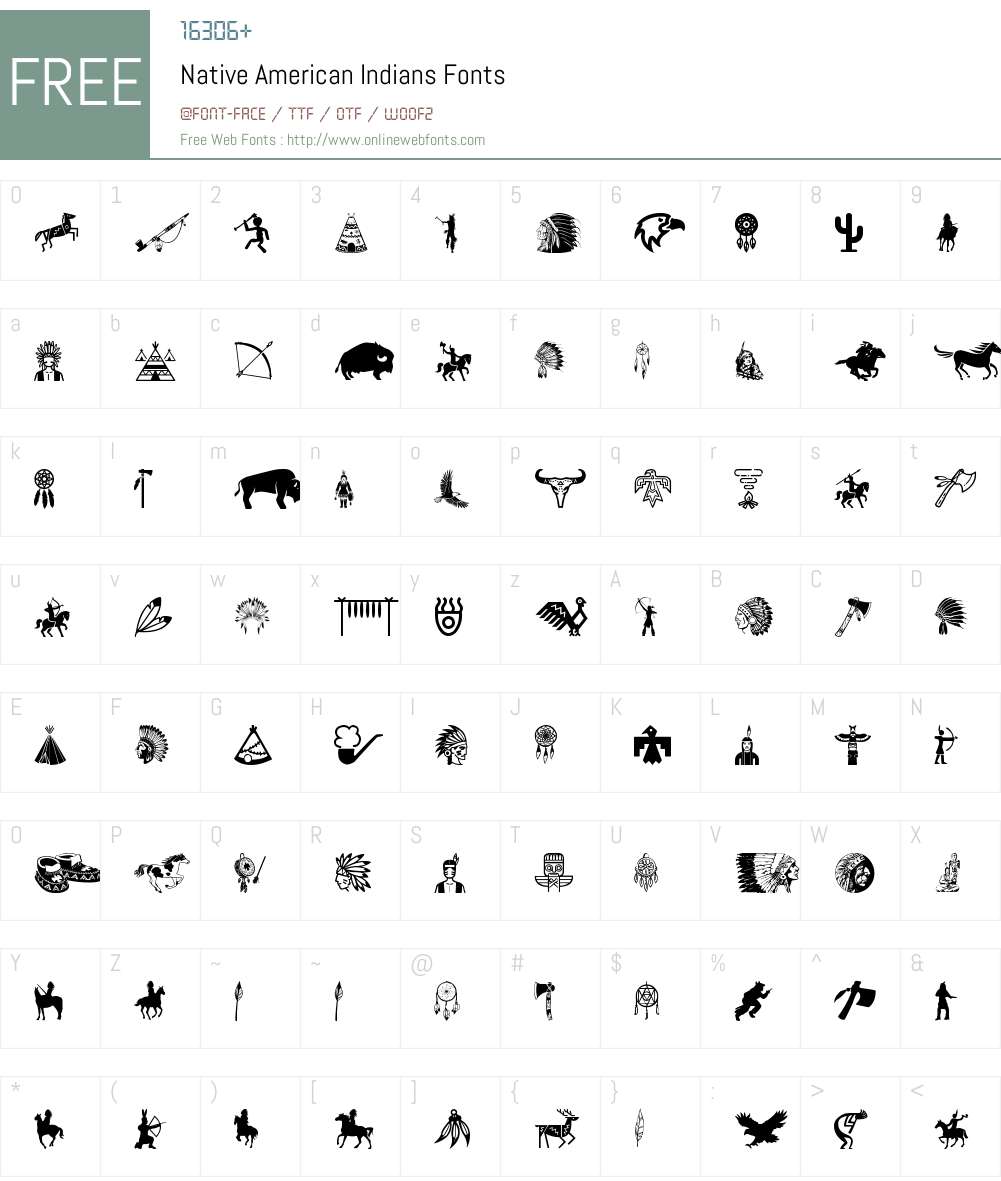 Native American Indians 1.00 October 5, 2016, initial release Fonts ...