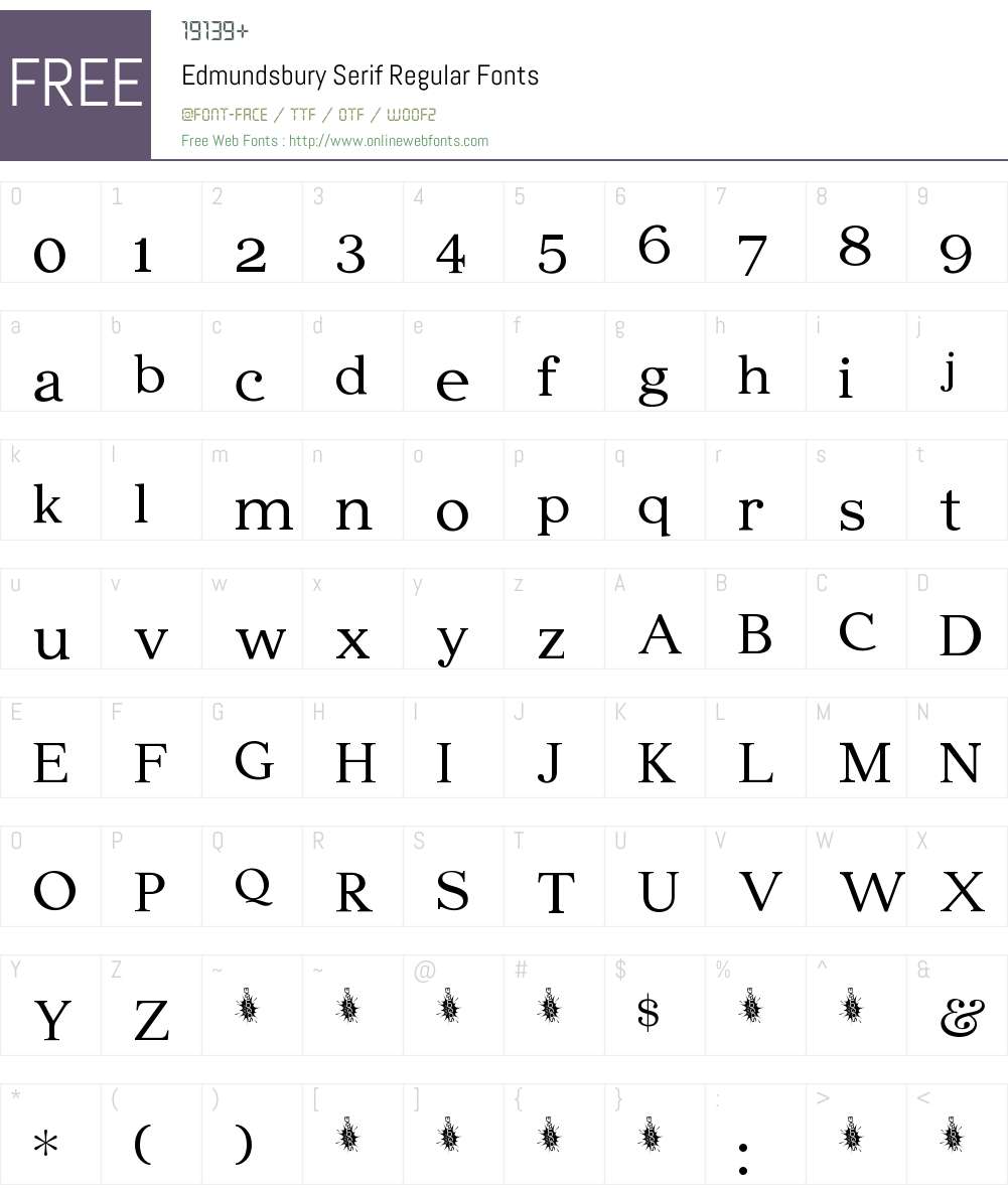 Edmundsbury Serif Font Screenshots