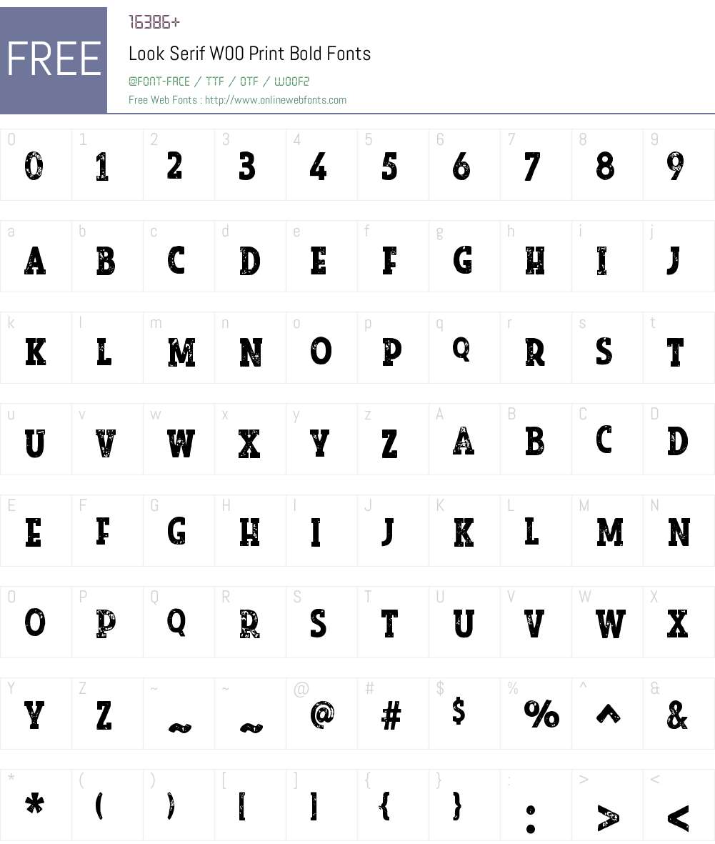 LookSerifW00-PrintBold Font Screenshots