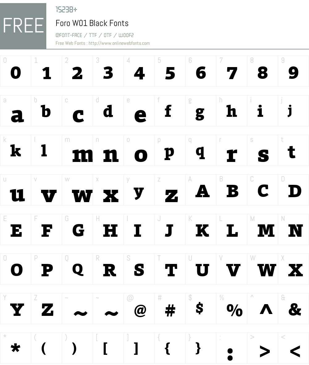 ForoW01-Black Font Screenshots