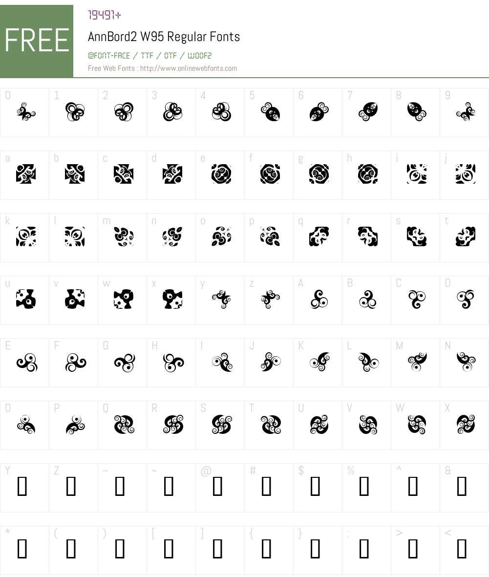 AnnBord2 Font Screenshots