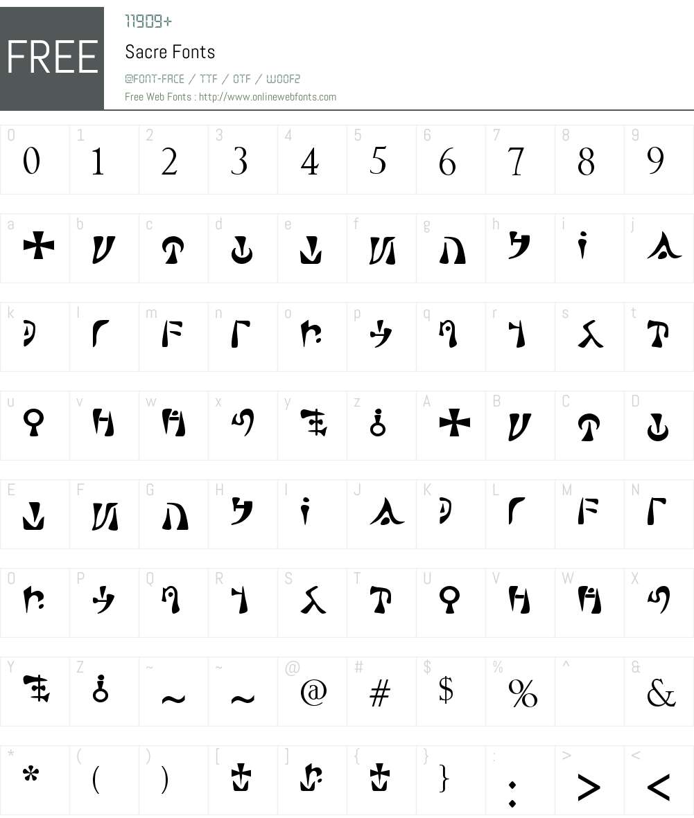 Sacre Font Screenshots