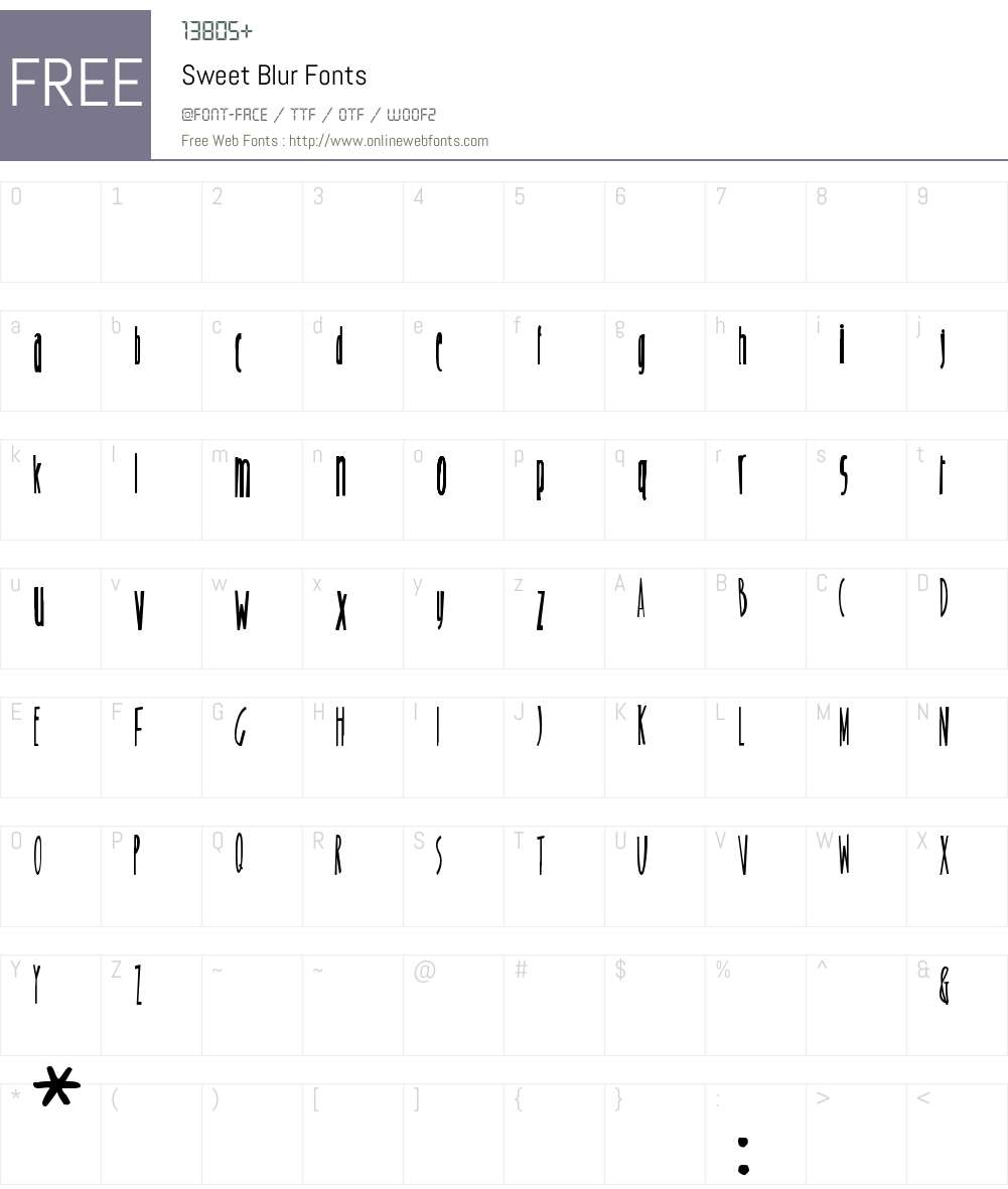 Sweet Blur Font Screenshots