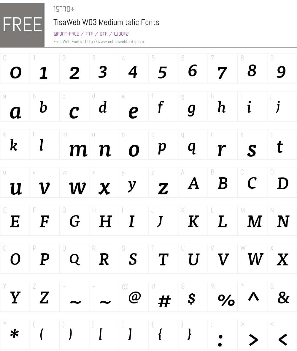 FF Tisa Font Screenshots