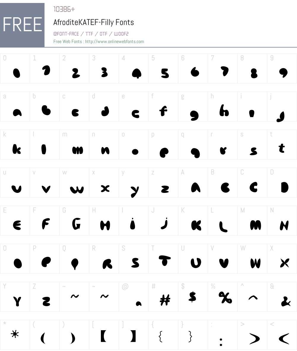 AfroditeKATEF Font Screenshots