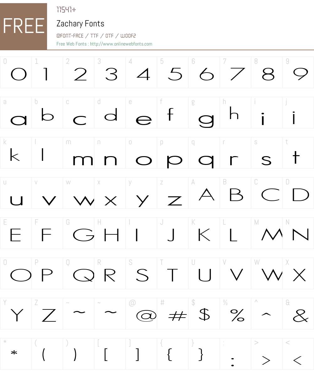 Zachary Font Screenshots