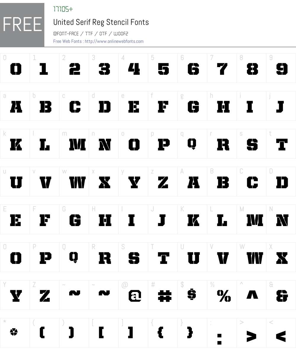 United Serif Reg Font Screenshots