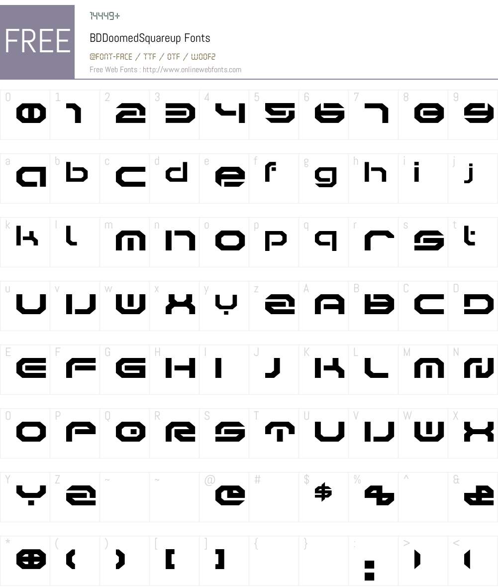 BDDoomed Font Screenshots