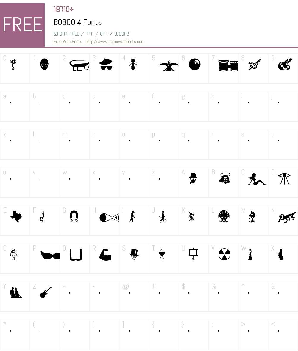 BOBCO 4 Font Screenshots