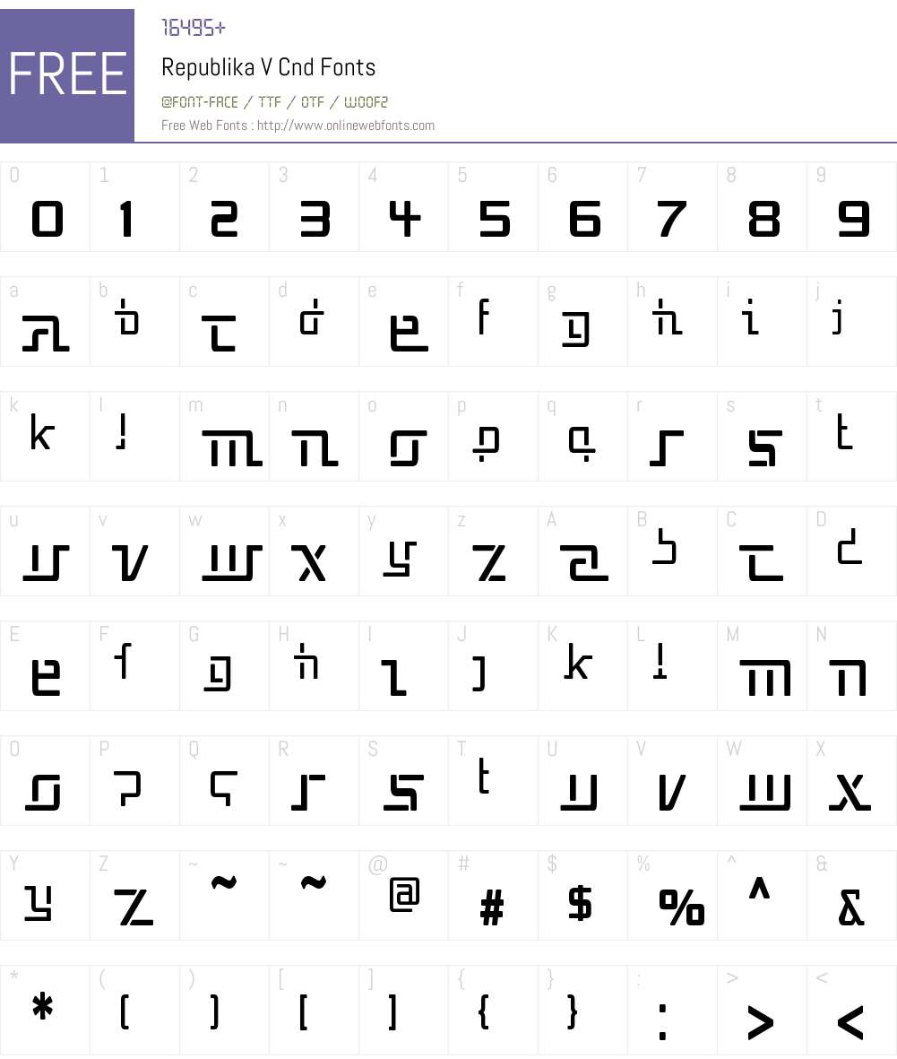 Republika V Cnd Font Screenshots