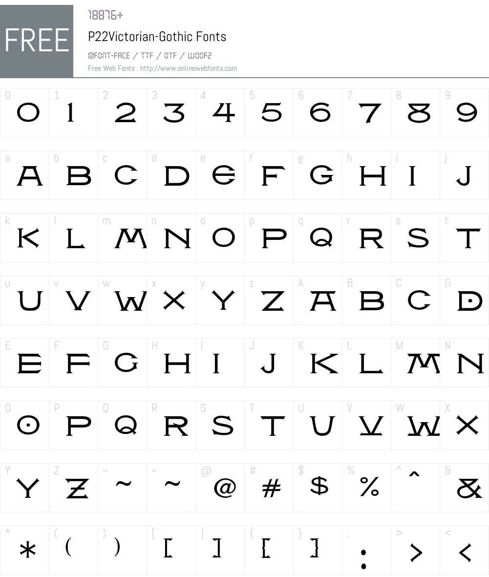 P22Victorian Font Screenshots