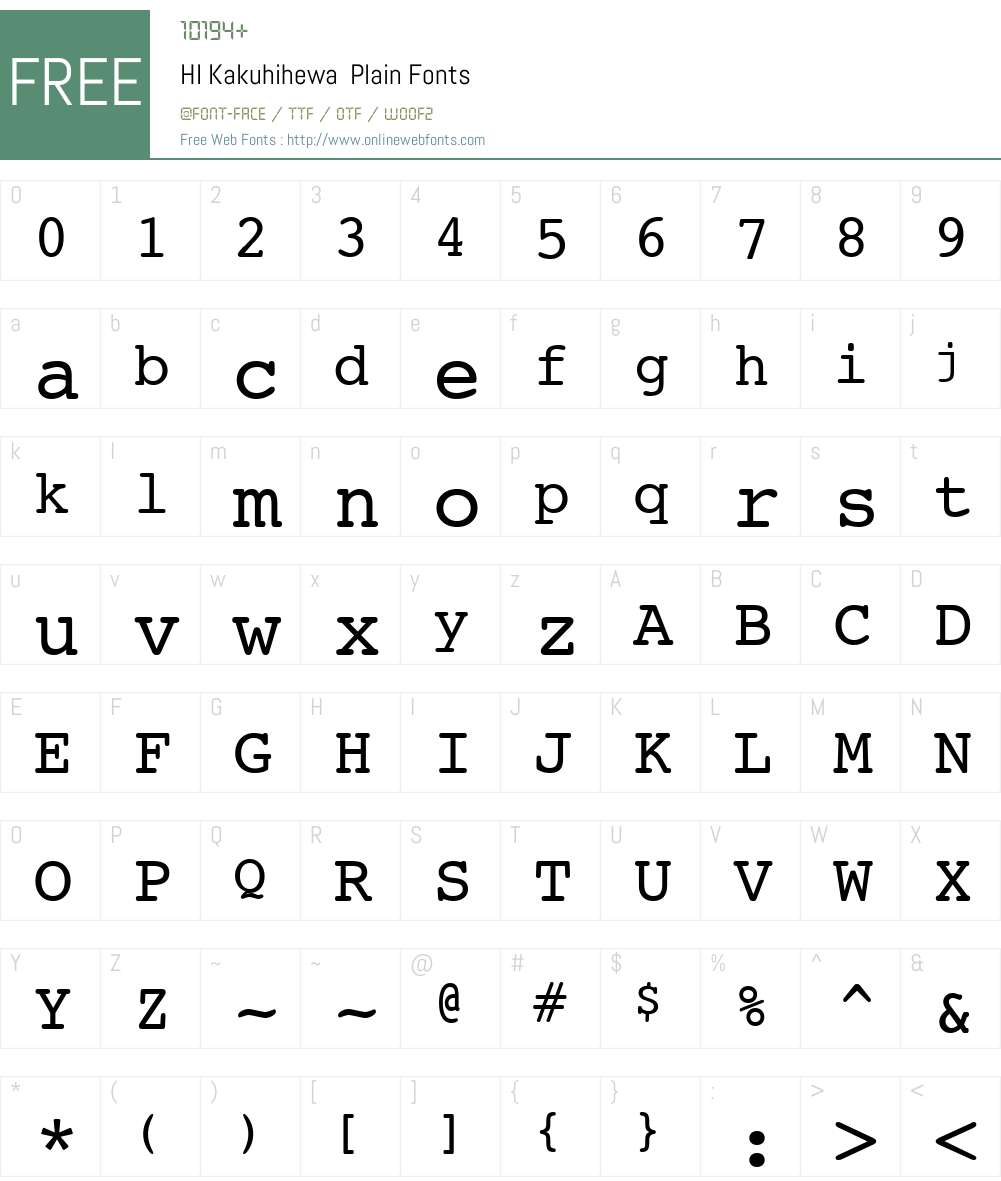 HI Kakuhihewa Font Screenshots