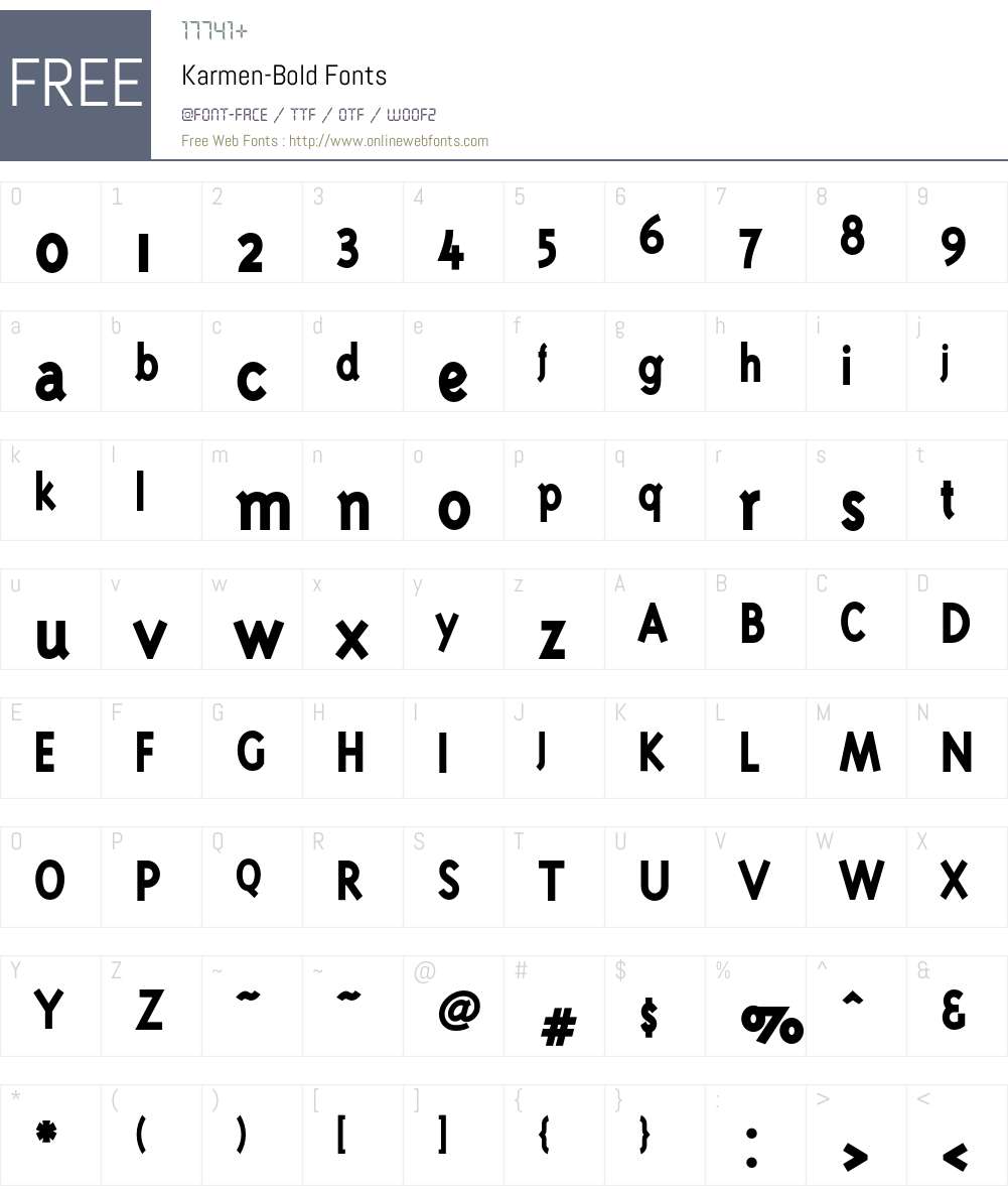 Karmen Font Screenshots