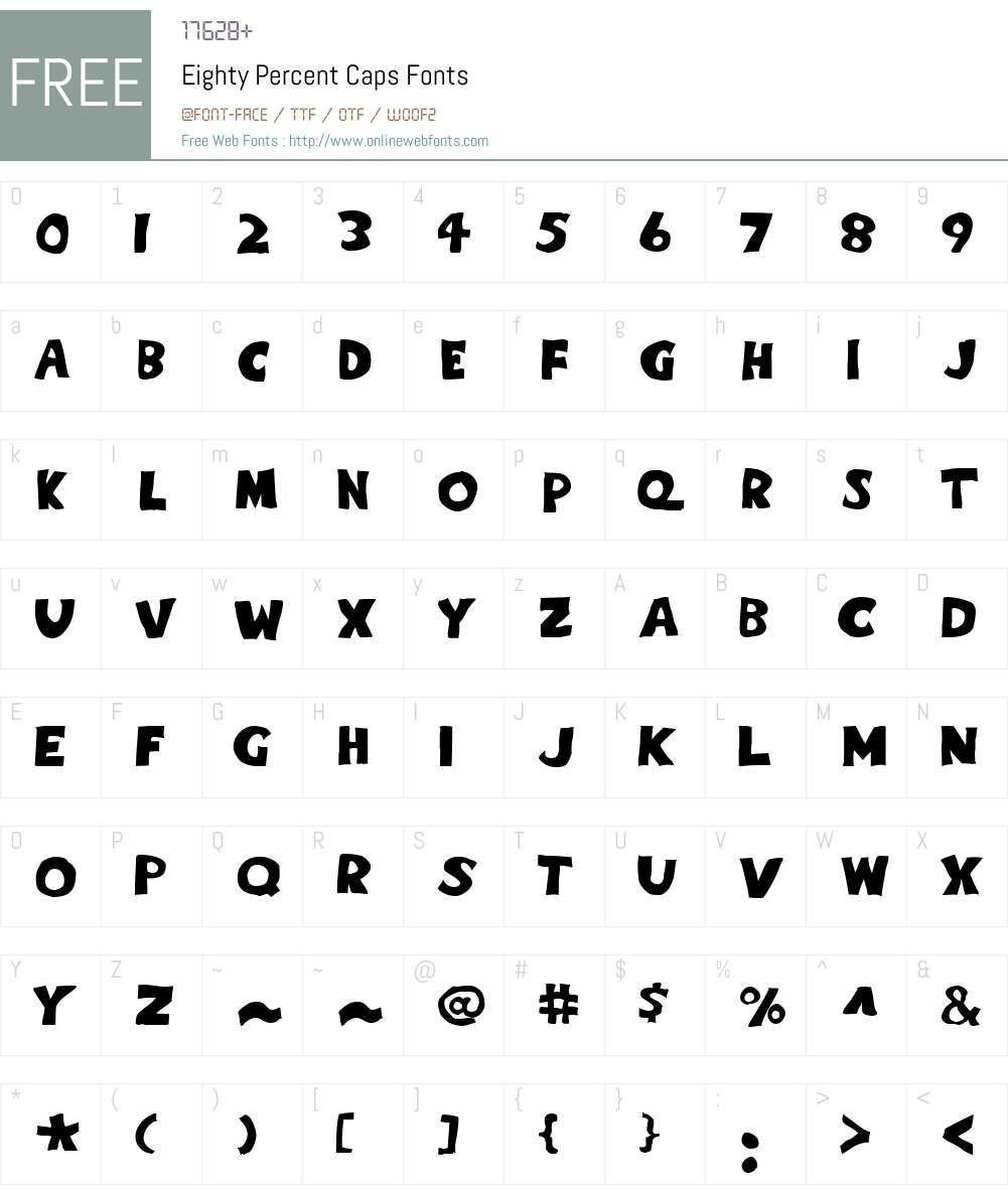 Eighty Percent Caps Font Screenshots
