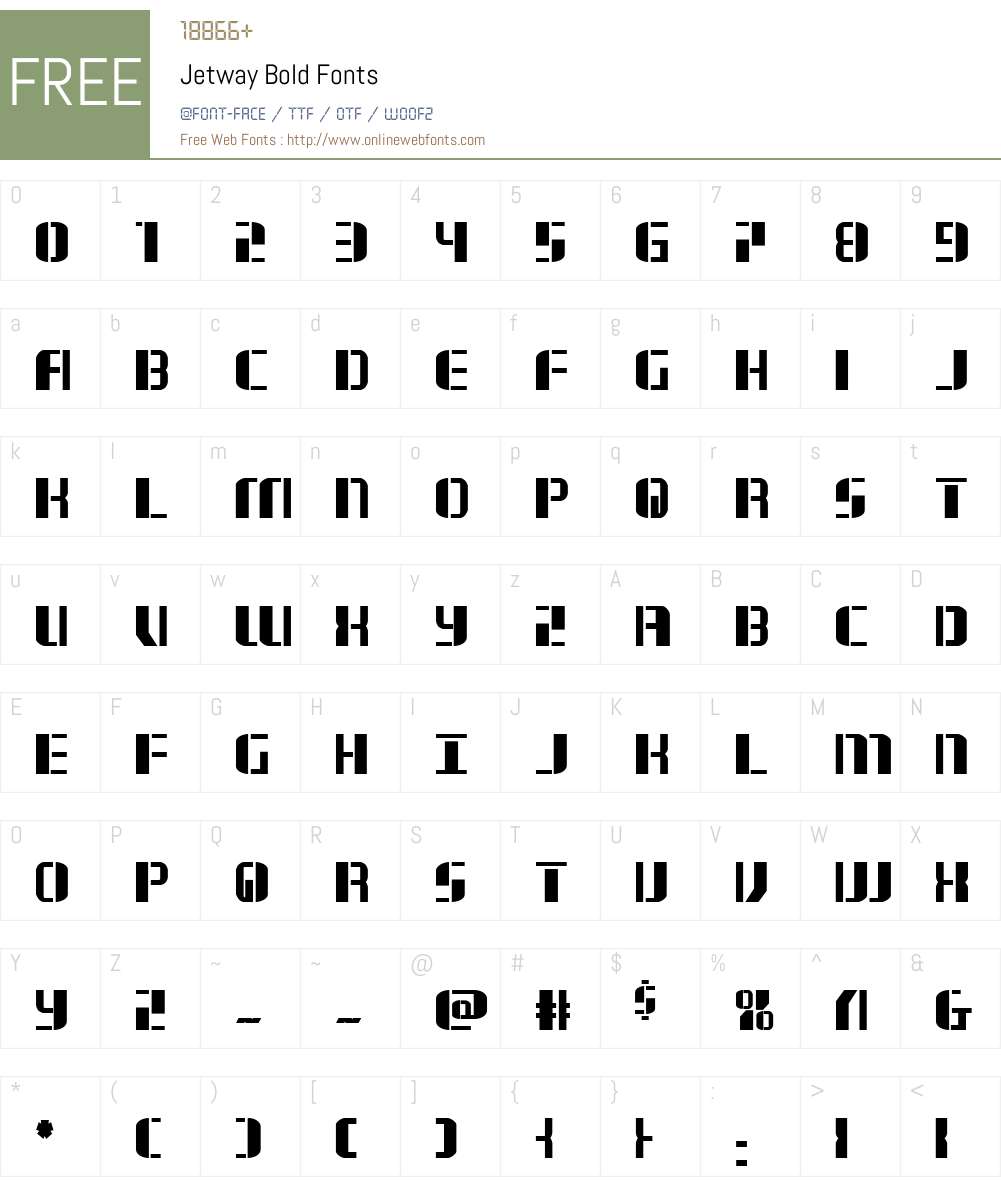 Jetway Bold Font Screenshots