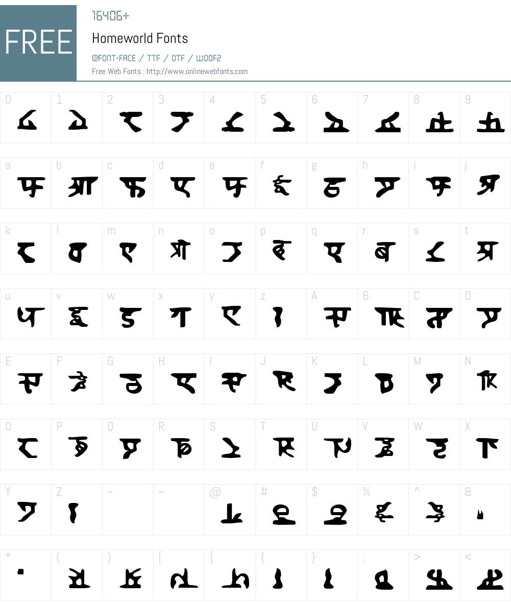 Homeworld Font Screenshots
