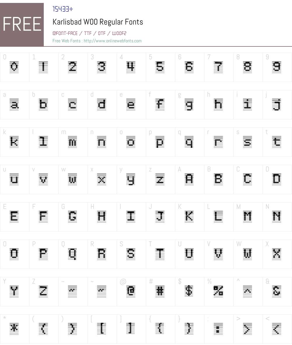 KarlisbadW00-Regular Font Screenshots