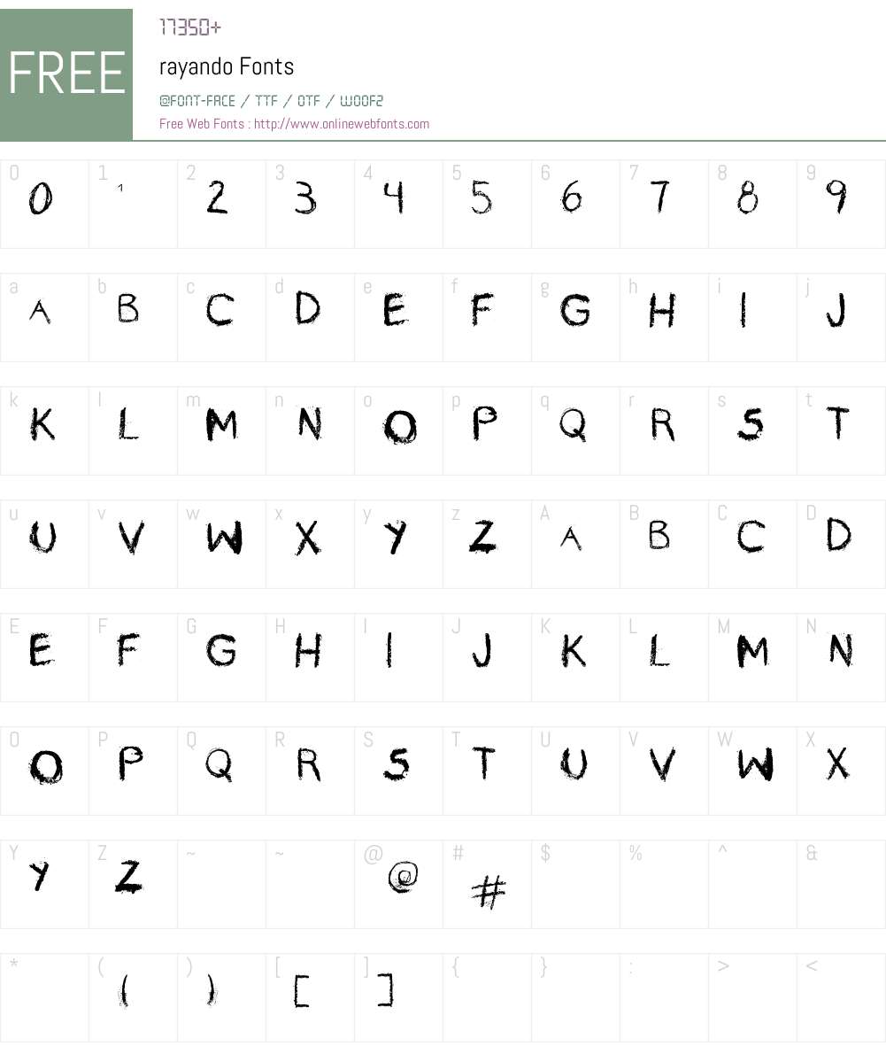 rayando Font Screenshots